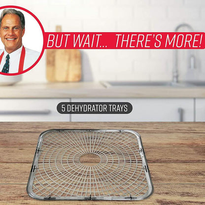 Ronco Turbo EZ-Store 5-Tray Dehydrator with Convection Air Flow DailySale