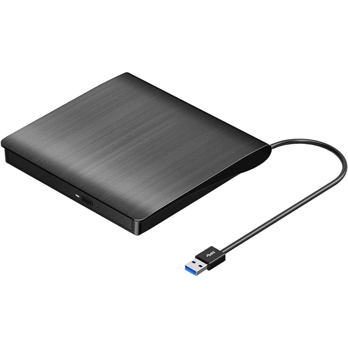 ROOFULL External CD DVD Drive USB 3.0 CD-Burner Premium Portable CD-ROM DVD+/-RW Optical Disc Drive Player Reader Rewriter  (Refurbished) DailySale