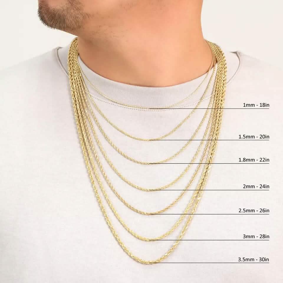 Rope Chain in Yellow Gold - 2mm DailySale
