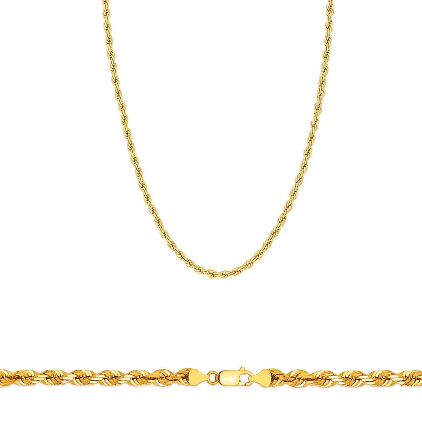 Rope Chain in Yellow Gold - 2mm DailySale