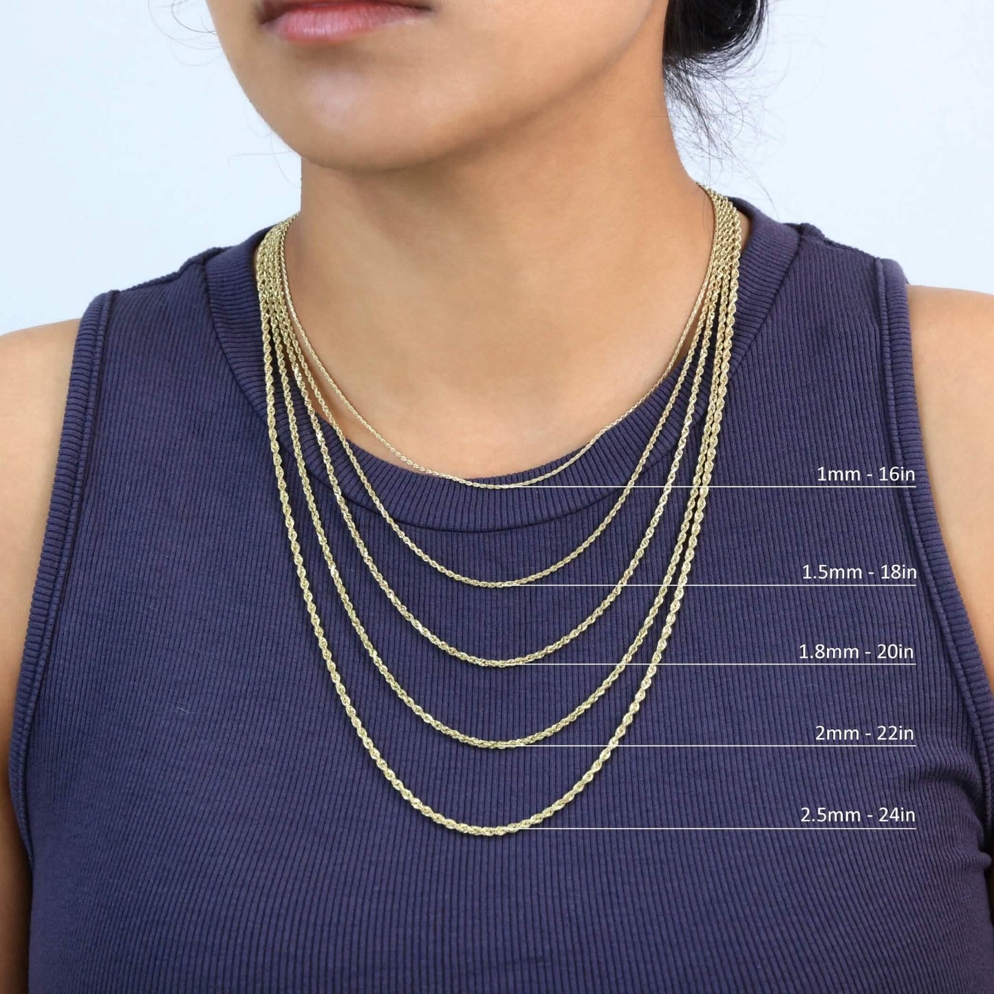 Rope Chain in Yellow Gold - 3mm DailySale