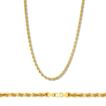 Rope Chain in Yellow Gold - 3mm DailySale
