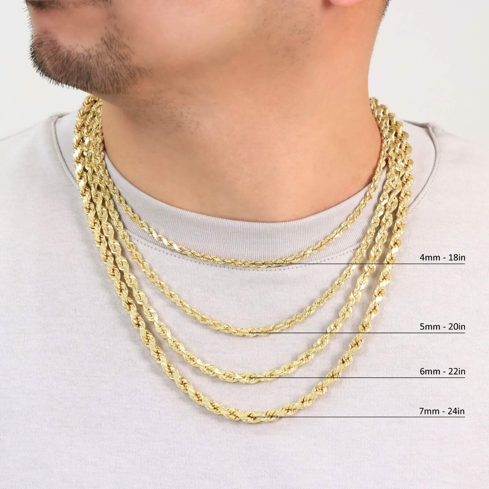 Rope Chain in Yellow Gold - 3mm DailySale