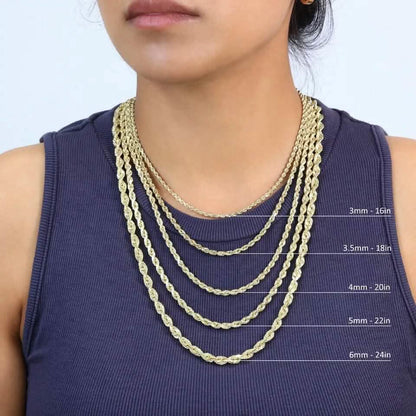 Rope Chain in Yellow Gold - 4mm DailySale
