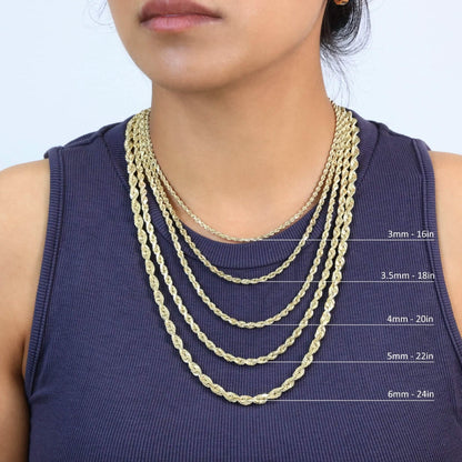 Rope Chain in Yellow Gold - 5mm DailySale