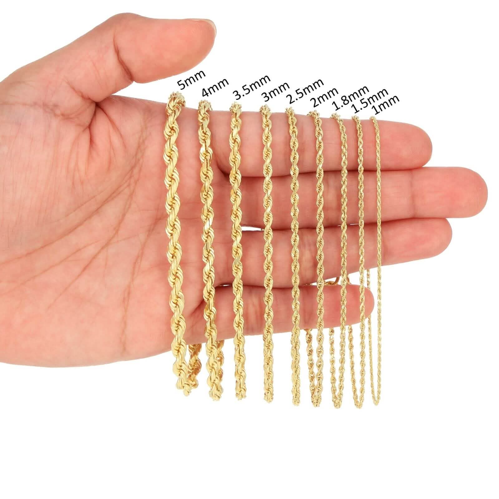 Rope Chain in Yellow Gold - 7mm DailySale