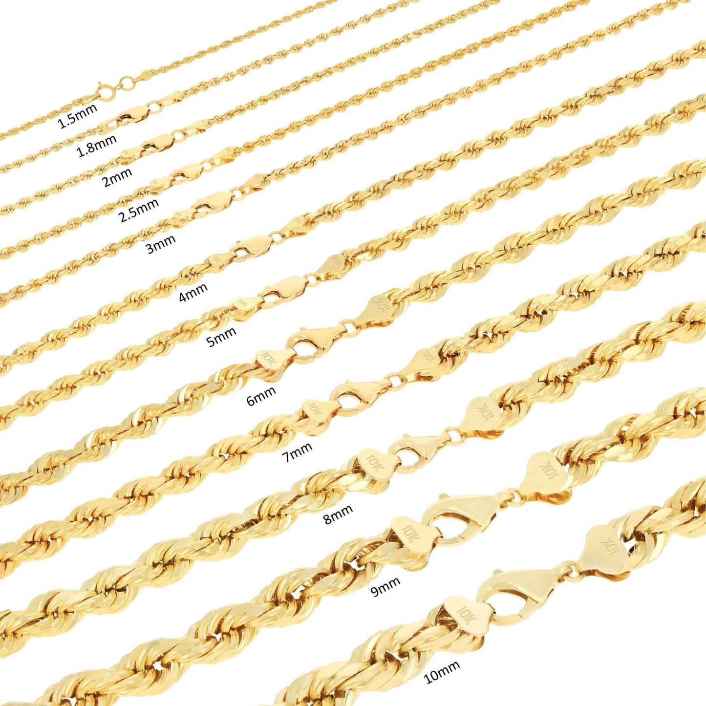 Rope Chain in Yellow Gold - 7mm DailySale