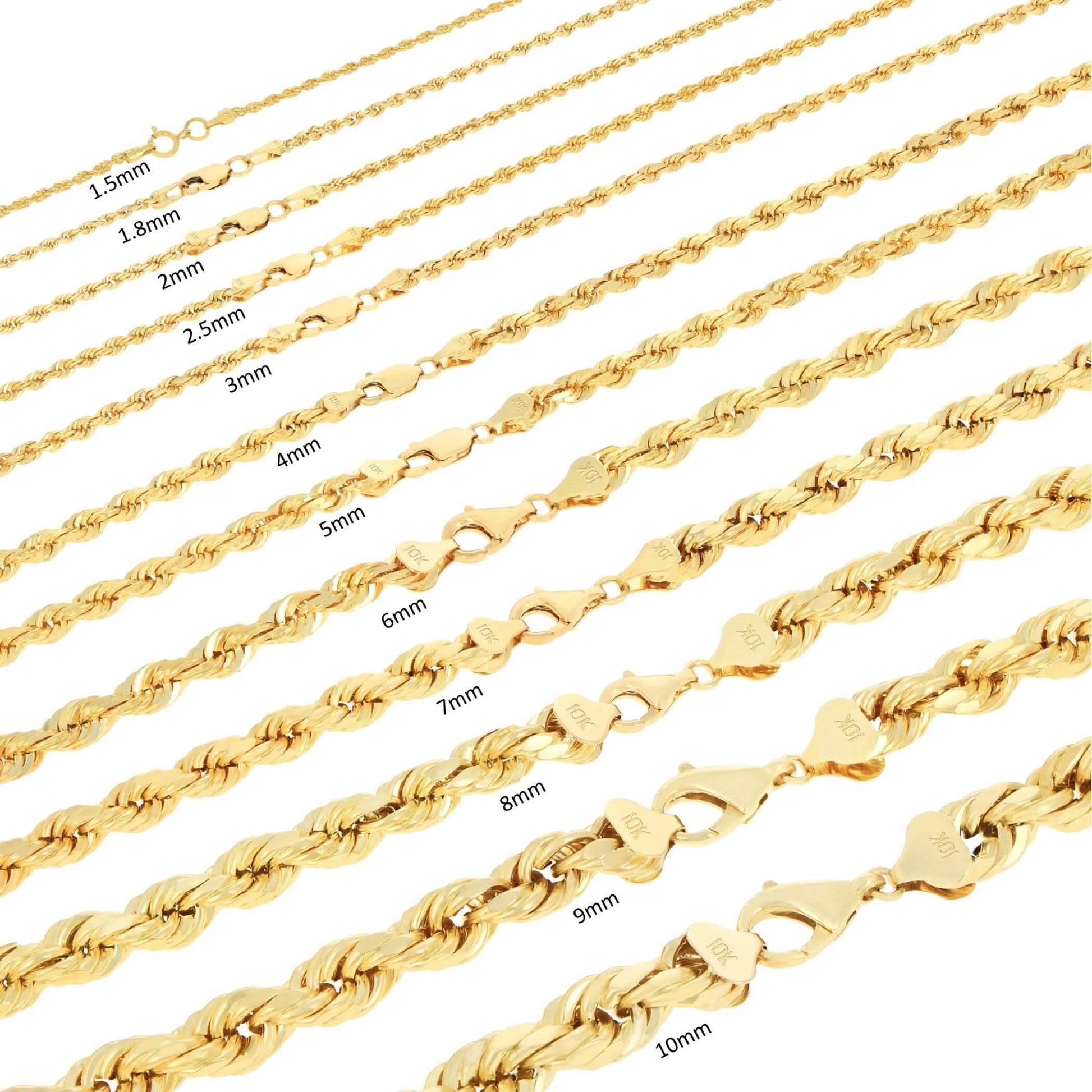 Rope Chain in Yellow Gold - 7mm DailySale