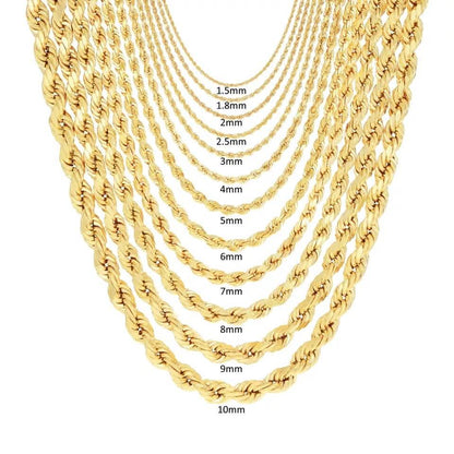 Rope Chain in Yellow Gold - 8mm DailySale