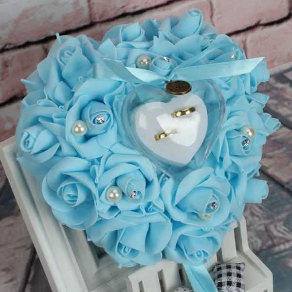 Rose Pillow Heart Cushion Ring Holder DailySale