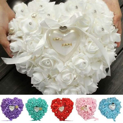 Rose Pillow Heart Cushion Ring Holder DailySale
