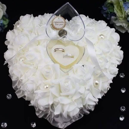 Rose Pillow Heart Cushion Ring Holder DailySale