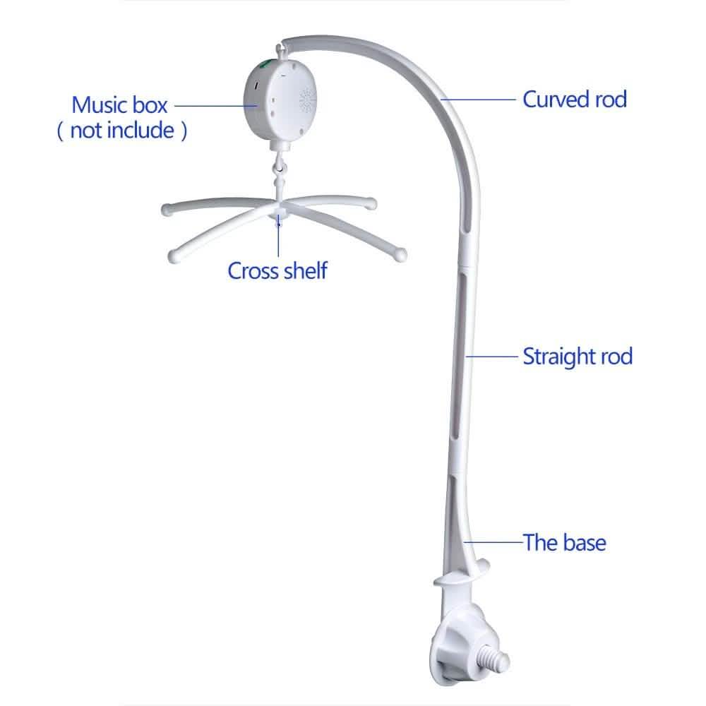 Rotary Baby Cot Mobile Crib Bed Toy Infant Bell Hanging Stand Arm Bracket DailySale