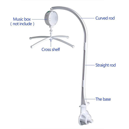 Rotary Baby Cot Mobile Crib Bed Toy Infant Bell Hanging Stand Arm Bracket DailySale