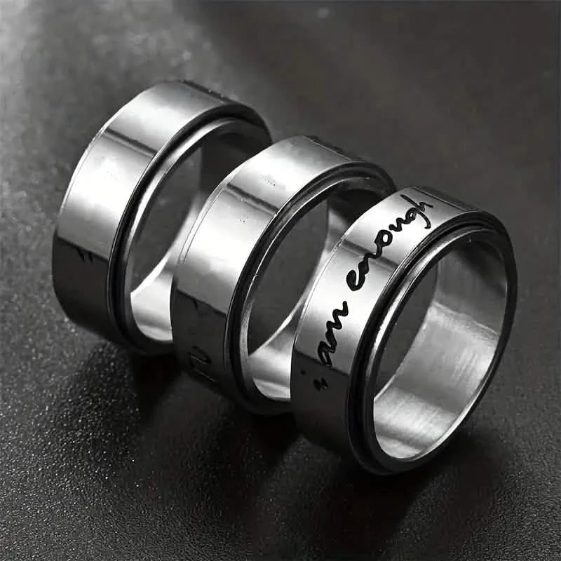 Rotatable Stainless Steel Anxiety Ring DailySale