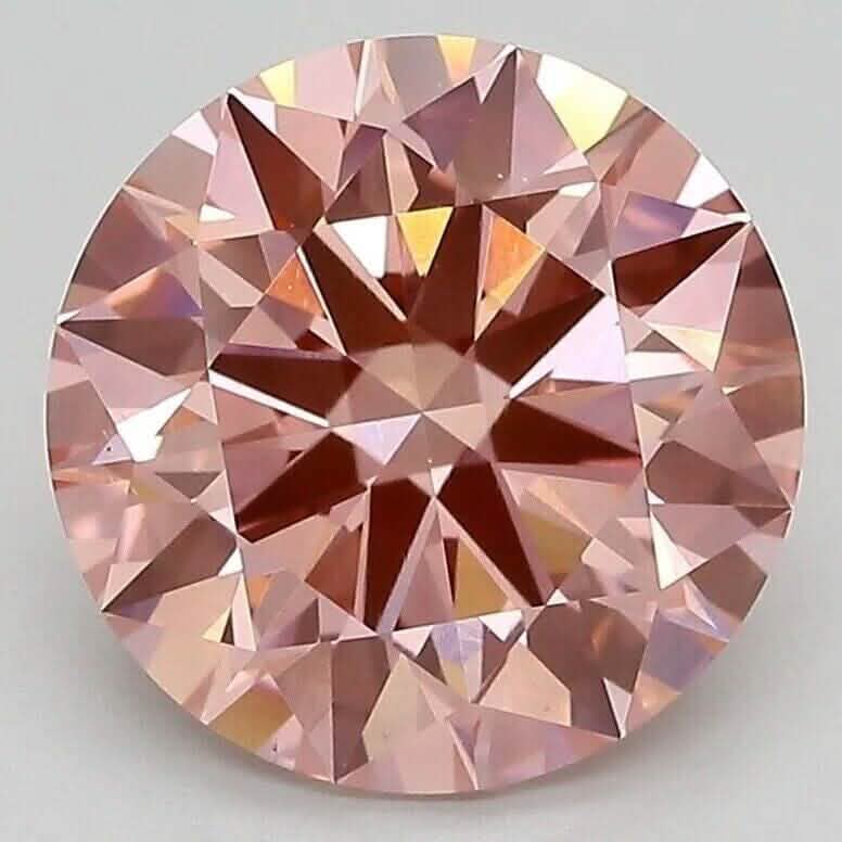 Round 3.25 ct Fancy Intense Pink VS1 IGI Certified Lab Grown HPHT Diamond Round DailySale