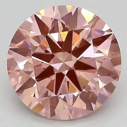 Round 3.25 ct Fancy Intense Pink VS1 IGI Certified Lab Grown HPHT Diamond Round DailySale