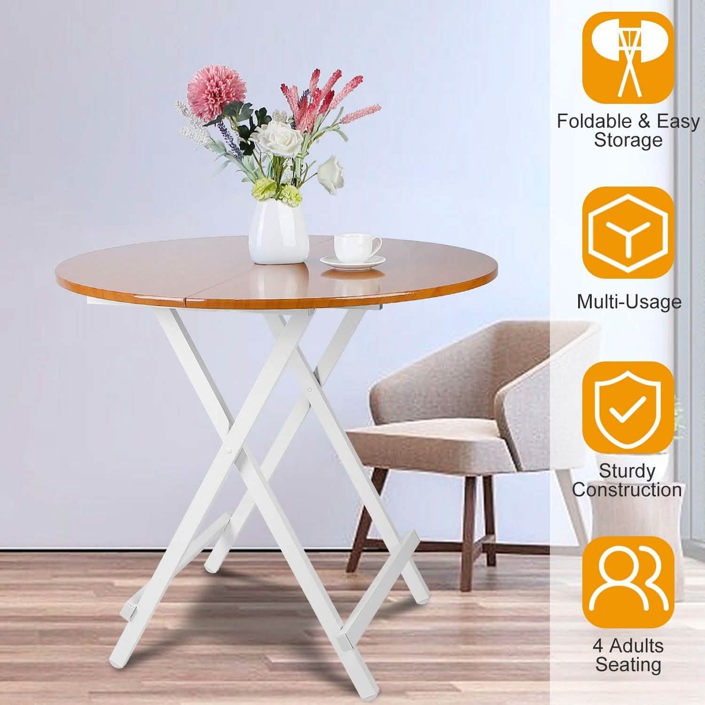 Round High Top Folding Table DailySale