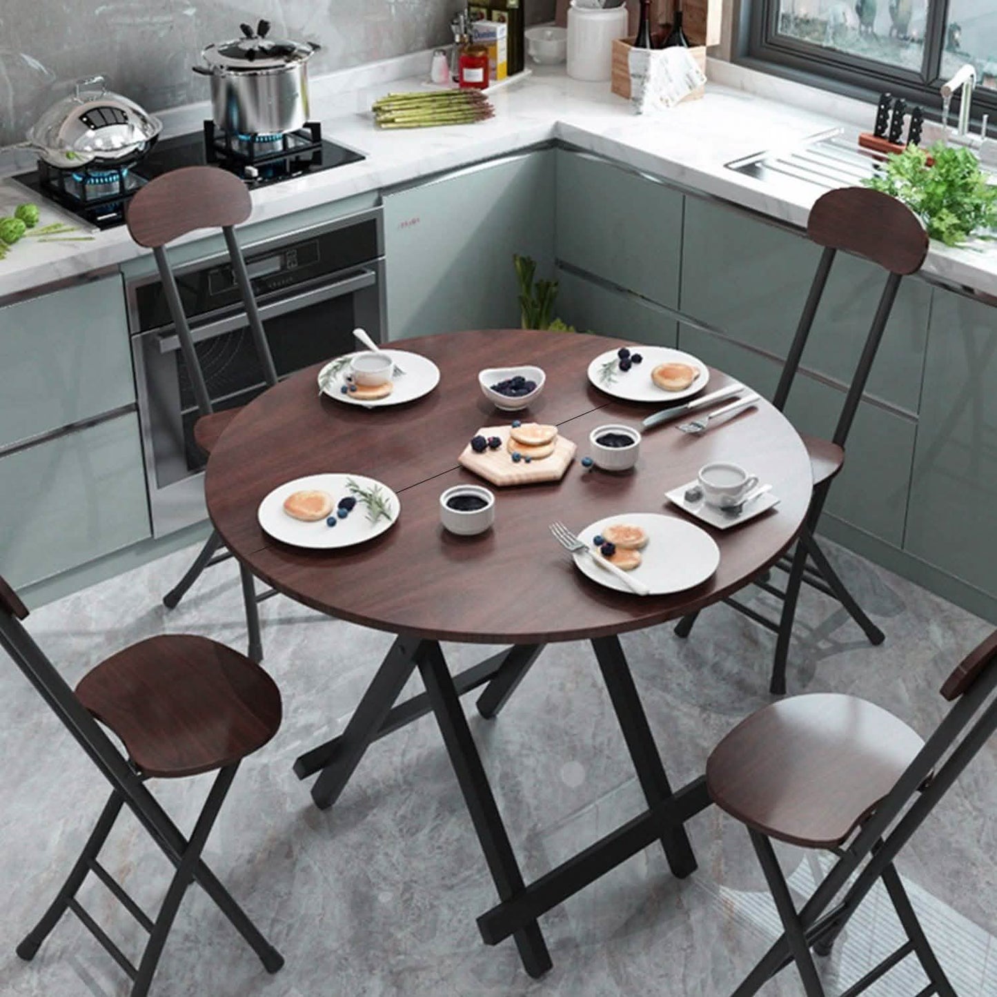 Round High Top Folding Table DailySale