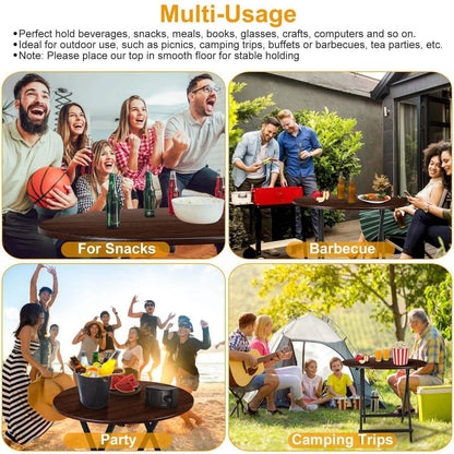 Round High Top Folding Table DailySale