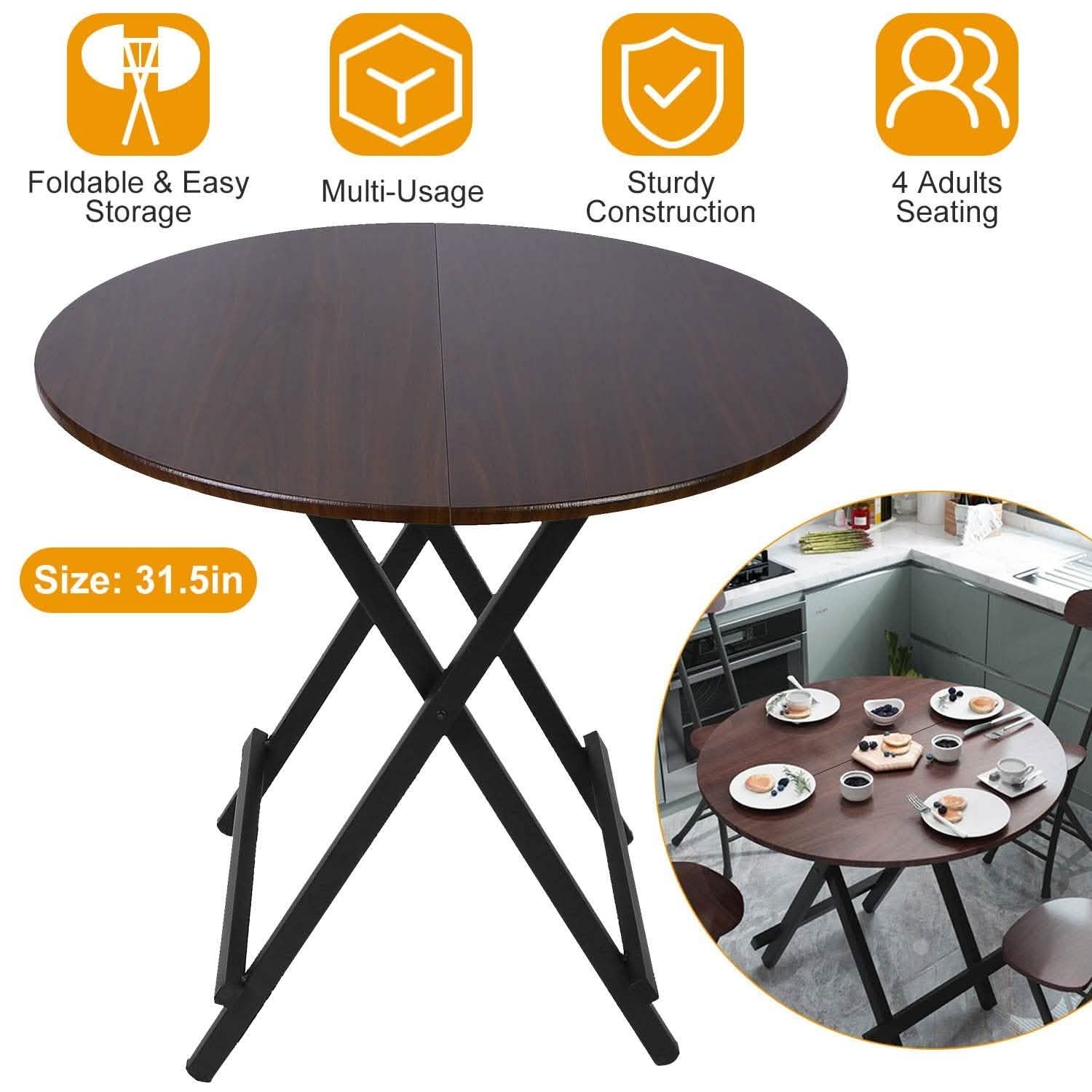 Round High Top Folding Table DailySale