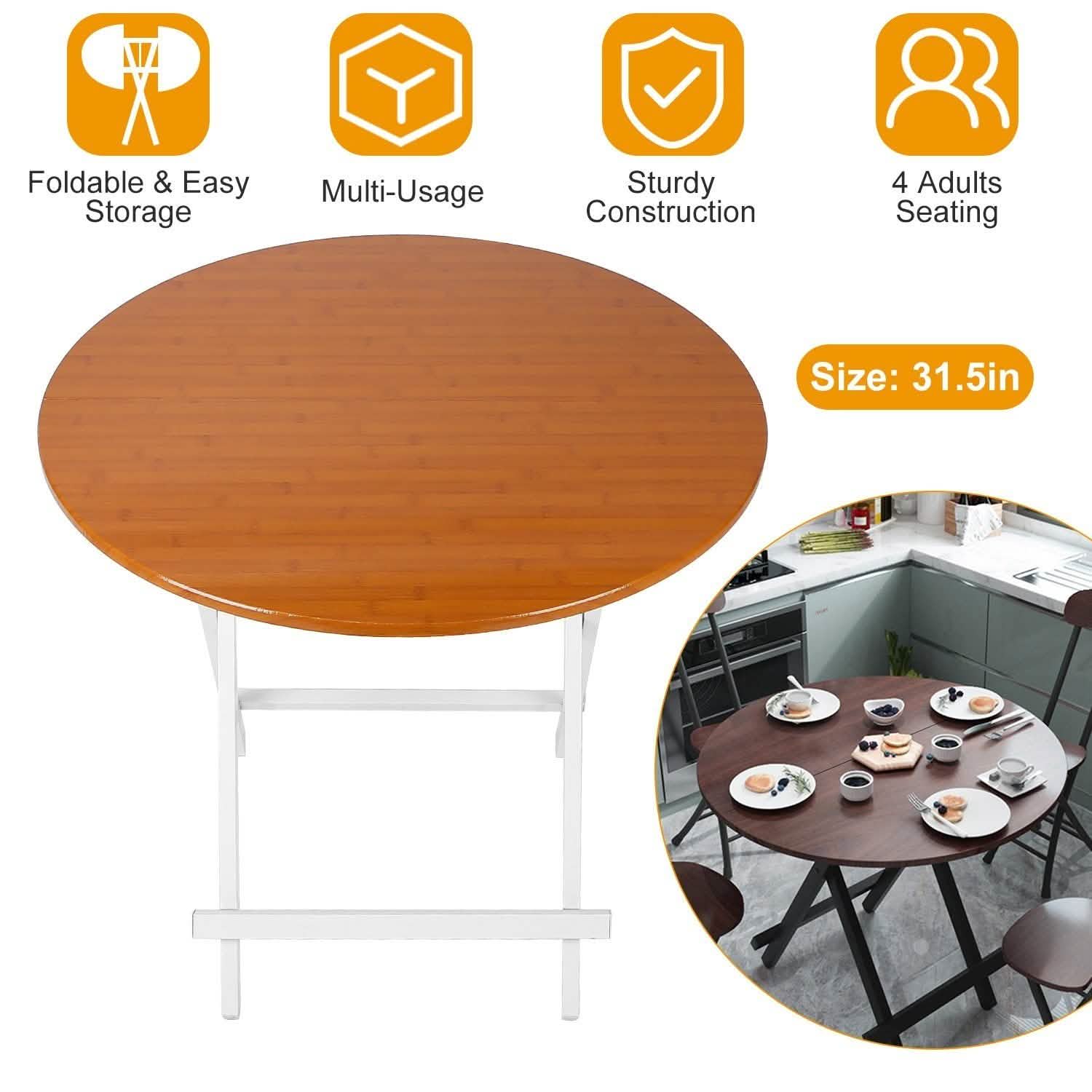 Round High Top Folding Table DailySale