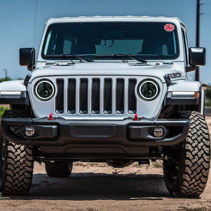 Round LED Headlight Halo Angel Eyes for Jeep Wrangler DailySale