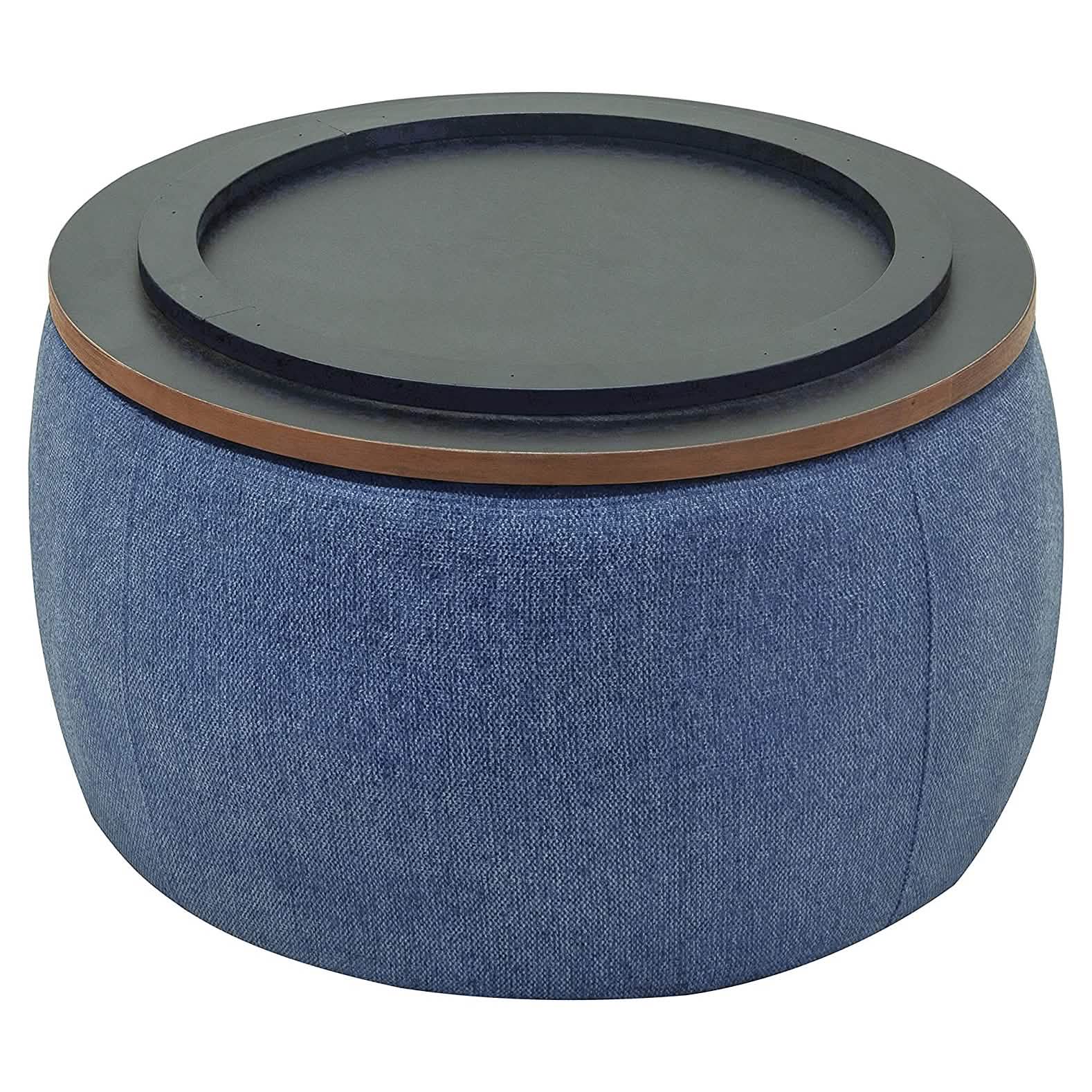 Round Storage Ottoman Coffee Table DailySale