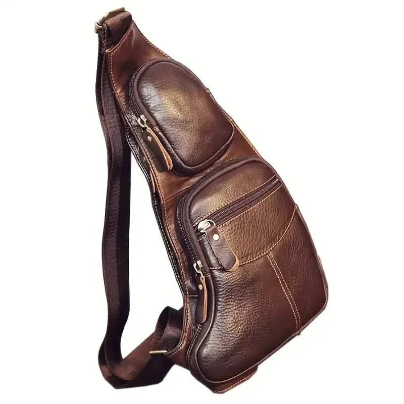 Rugged Vintage Leather Sling Bag DailySale