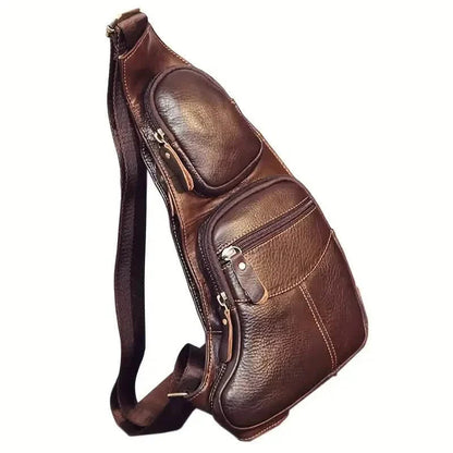 Rugged Vintage Leather Sling Bag DailySale