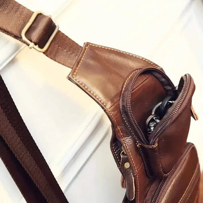 Rugged Vintage Leather Sling Bag DailySale