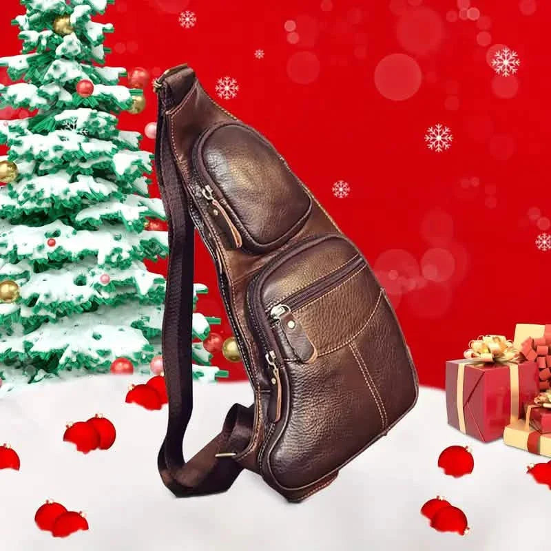 Rugged Vintage Leather Sling Bag DailySale