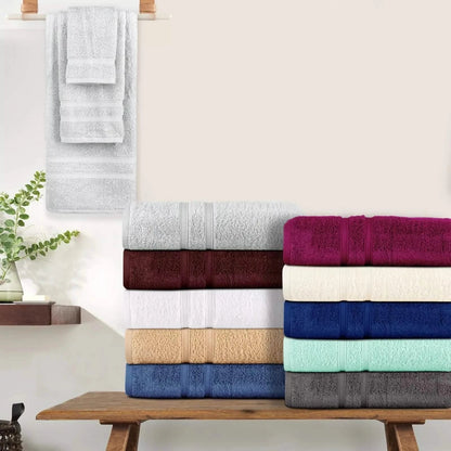 12-Piece Set: Bibb Home Zero Twist Egyptian Cotton Towel Set DailySale
