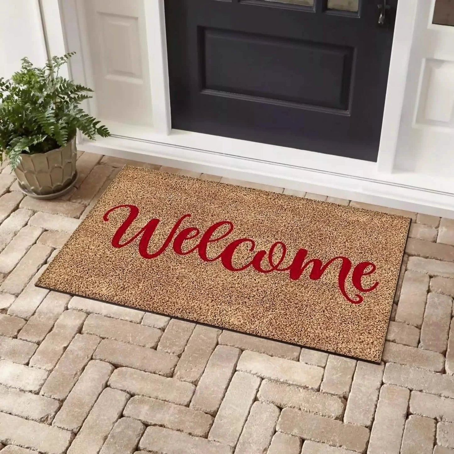 Bibb Home Coir Outdoor Printed Door Mat DailySale