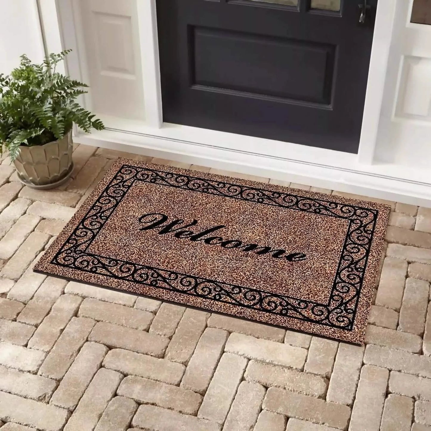 Bibb Home Coir Outdoor Printed Door Mat DailySale