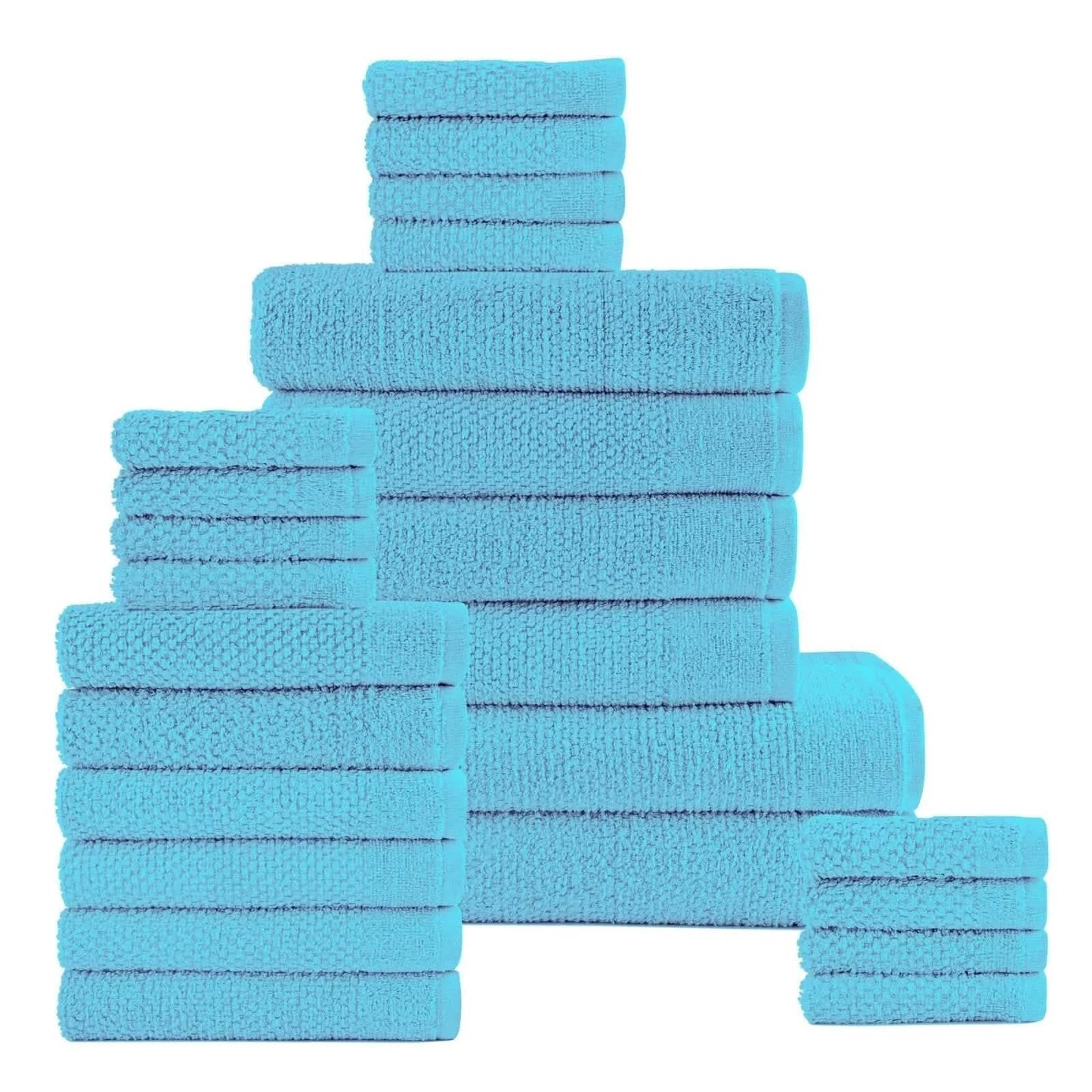 24-Piece Set: Dan River Popcorn Cotton Bath Towel Set DailySale