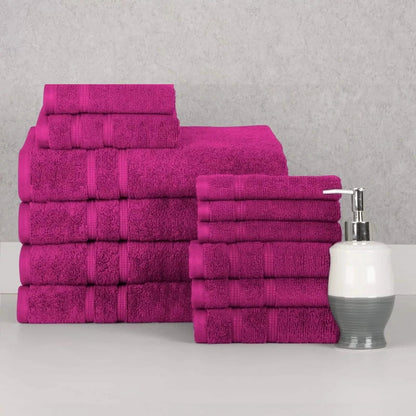 12-Piece Set: Bibb Home Zero Twist Egyptian Cotton Towel Set DailySale