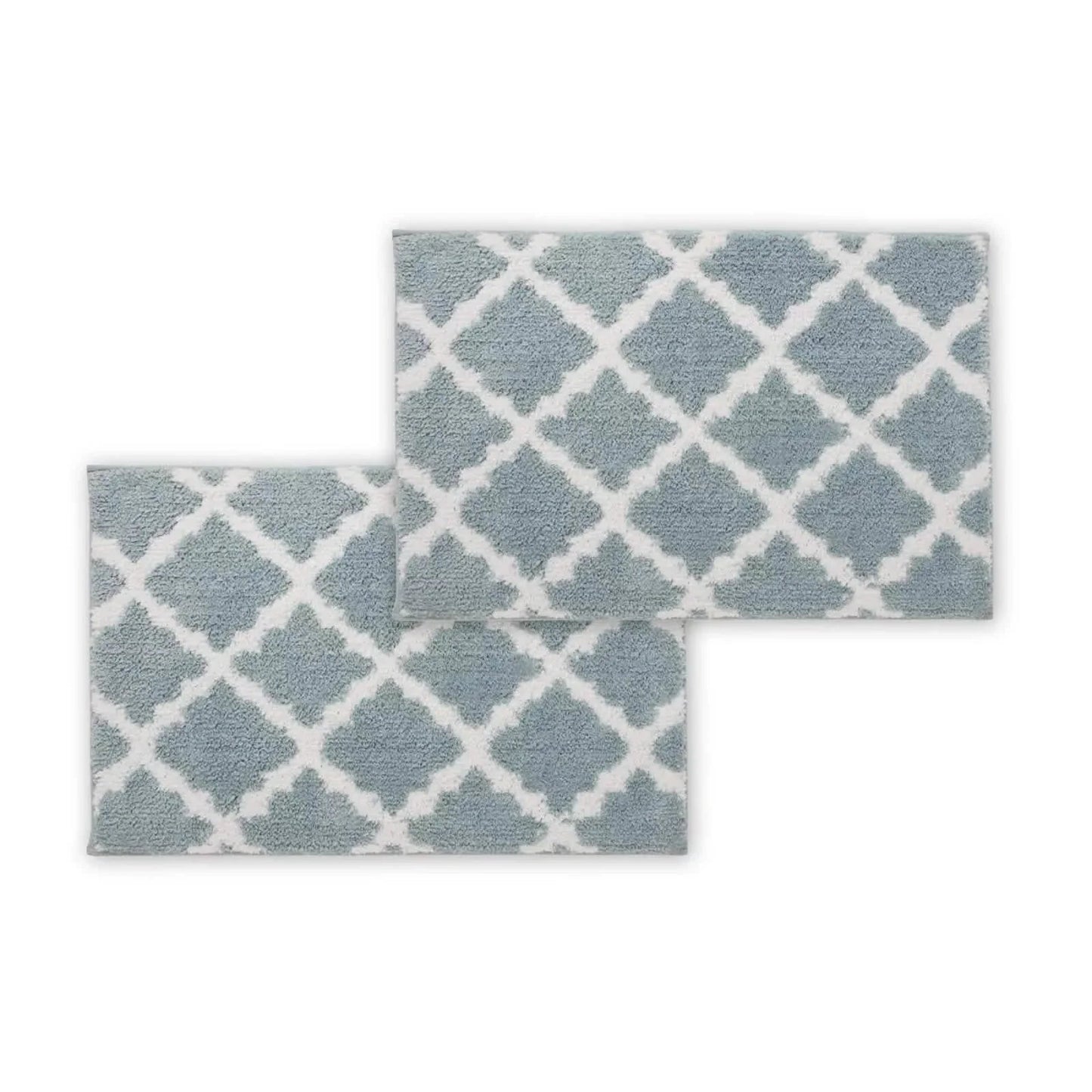 Bibb Home 1-2 Pack Trellis Micro Shag Bath Rugs 20"x 32" DailySale