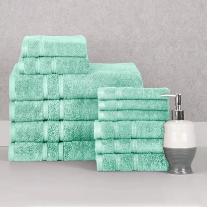 12-Piece Set: Bibb Home Zero Twist Egyptian Cotton Towel Set DailySale