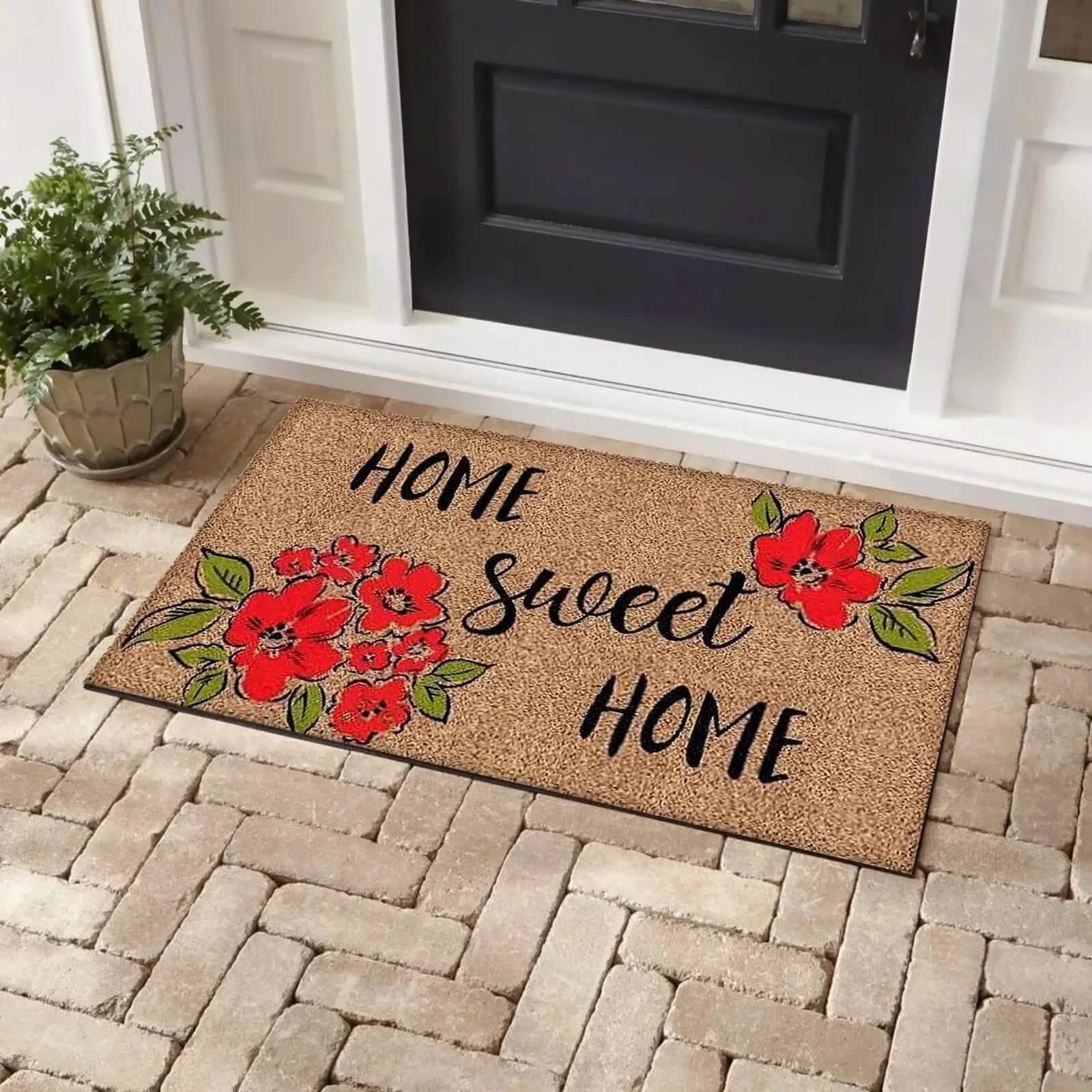 Bibb Home Coir Outdoor Printed Door Mat DailySale