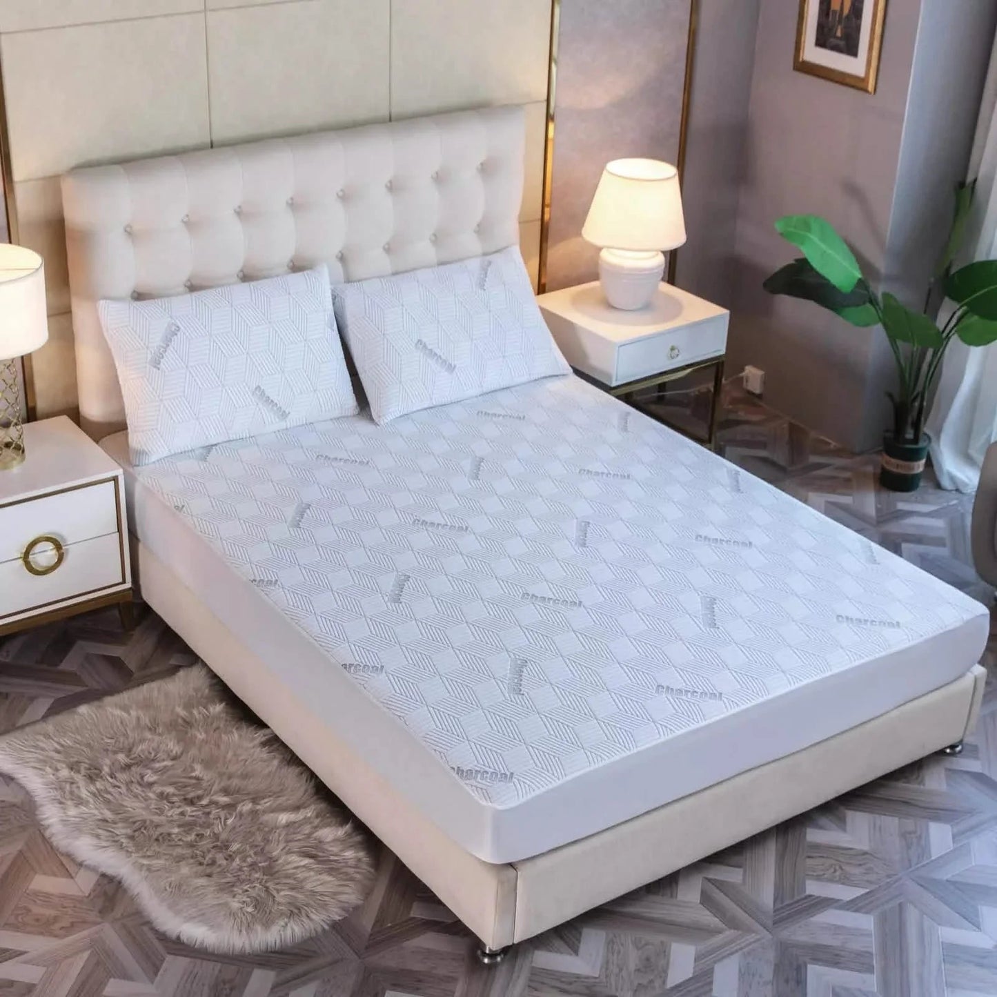 Bibb Home Charcoal Infused Waterproof Mattress Pad DailySale