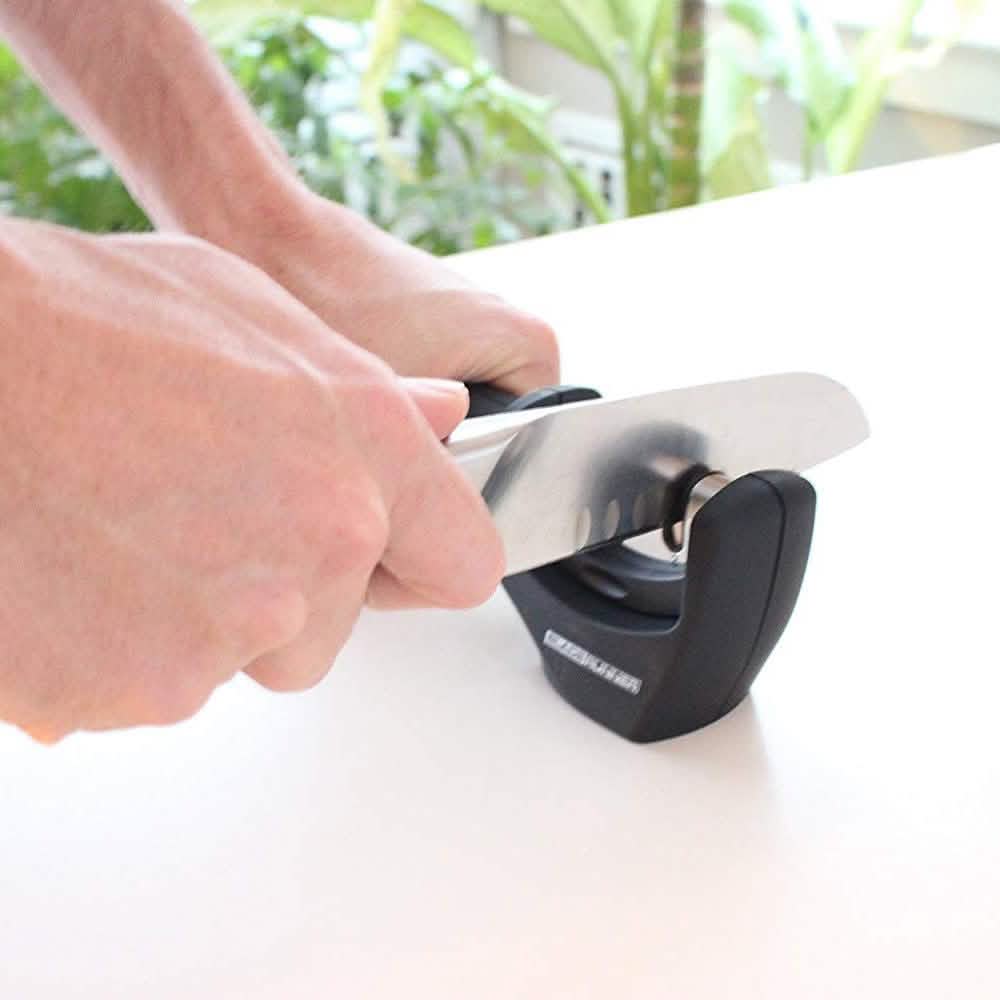 Bladerunner Kitchen Knife Sharpener - Fast Precision 3 Step Sharpening System DailySale