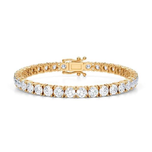 12.50 CTW D VS Round Lab Grown Diamond 7.5" Tennis Bracelet 14k Yellow Gold DailySale