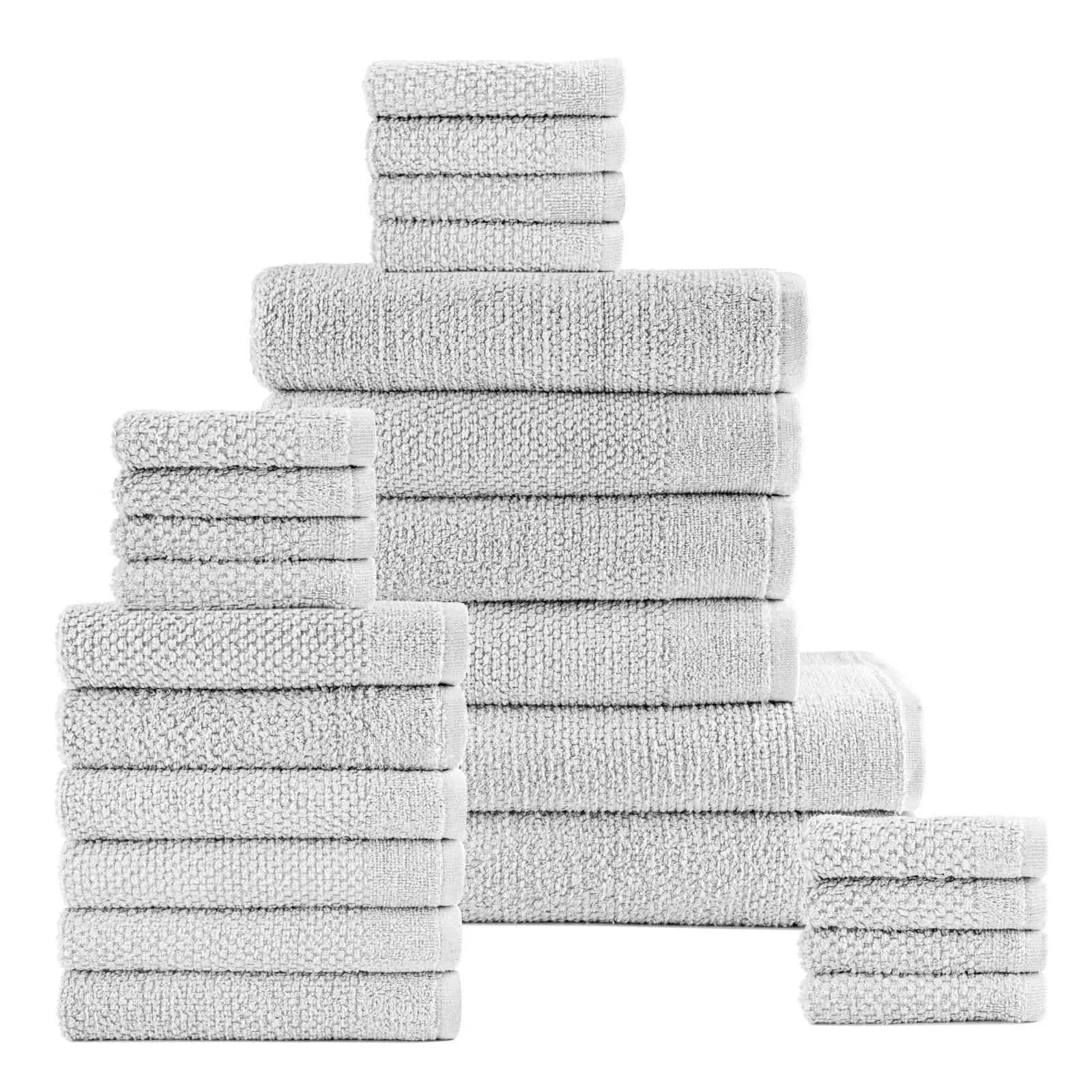 24-Piece Set: Dan River Popcorn Cotton Bath Towel Set DailySale