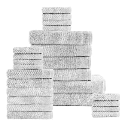 24-Piece Set: Dan River Popcorn Cotton Bath Towel Set DailySale