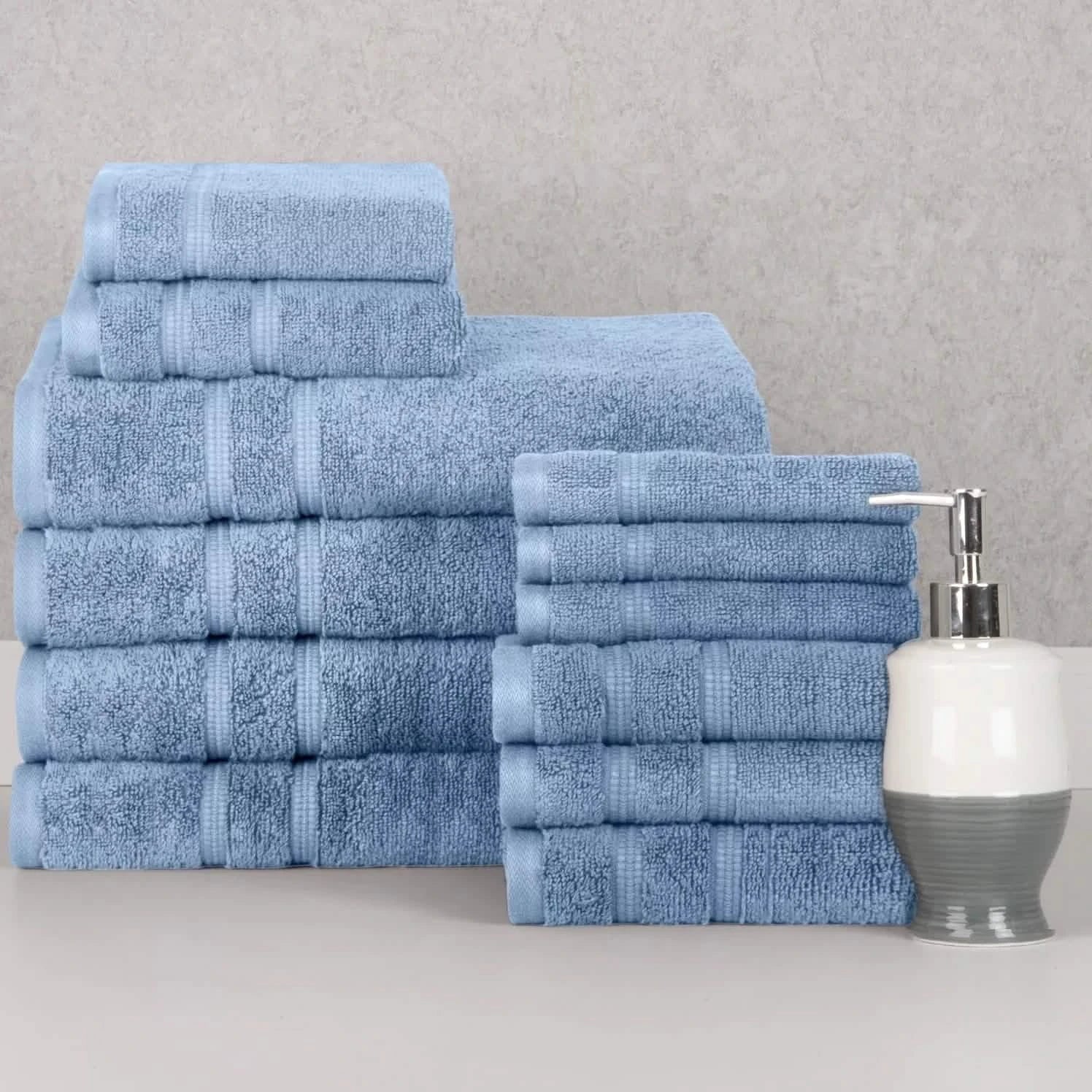12-Piece Set: Bibb Home Zero Twist Egyptian Cotton Towel Set DailySale