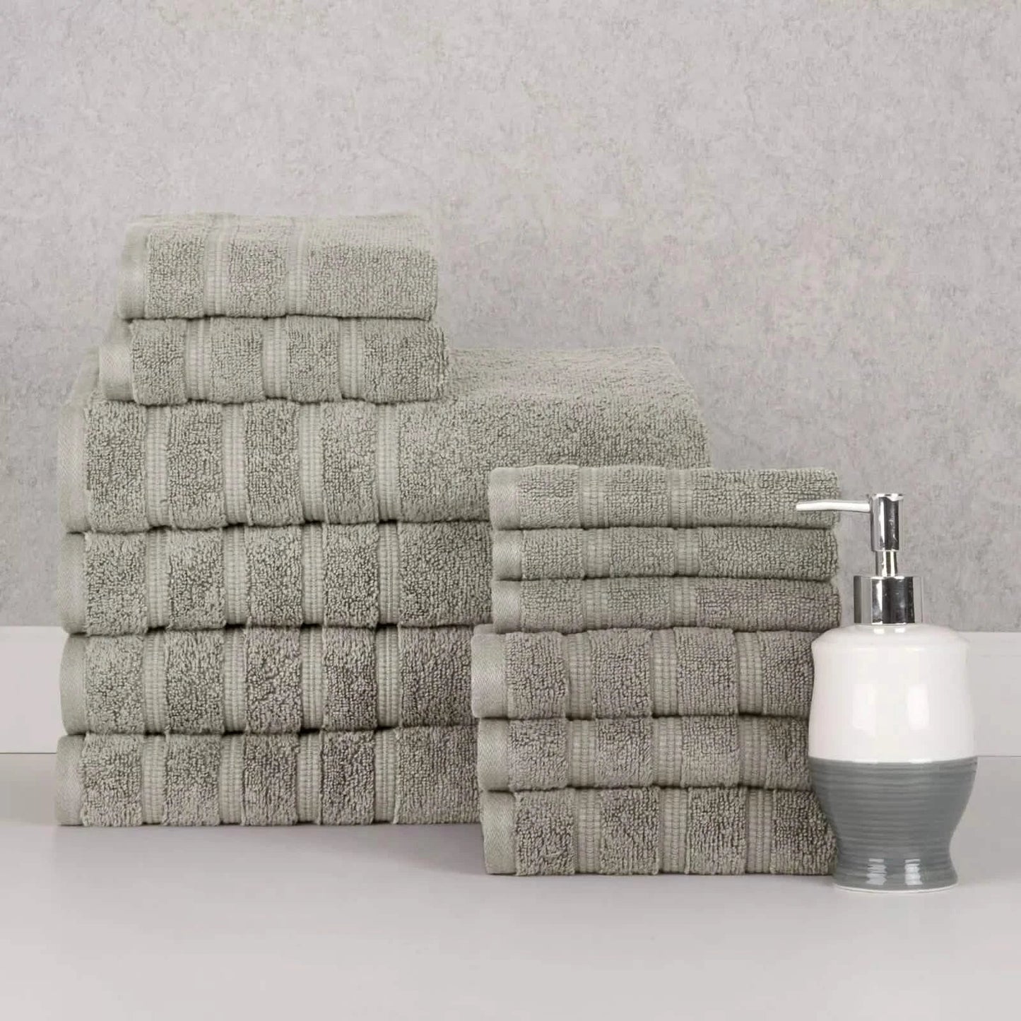 12-Piece Set: Bibb Home Zero Twist Egyptian Cotton Towel Set DailySale