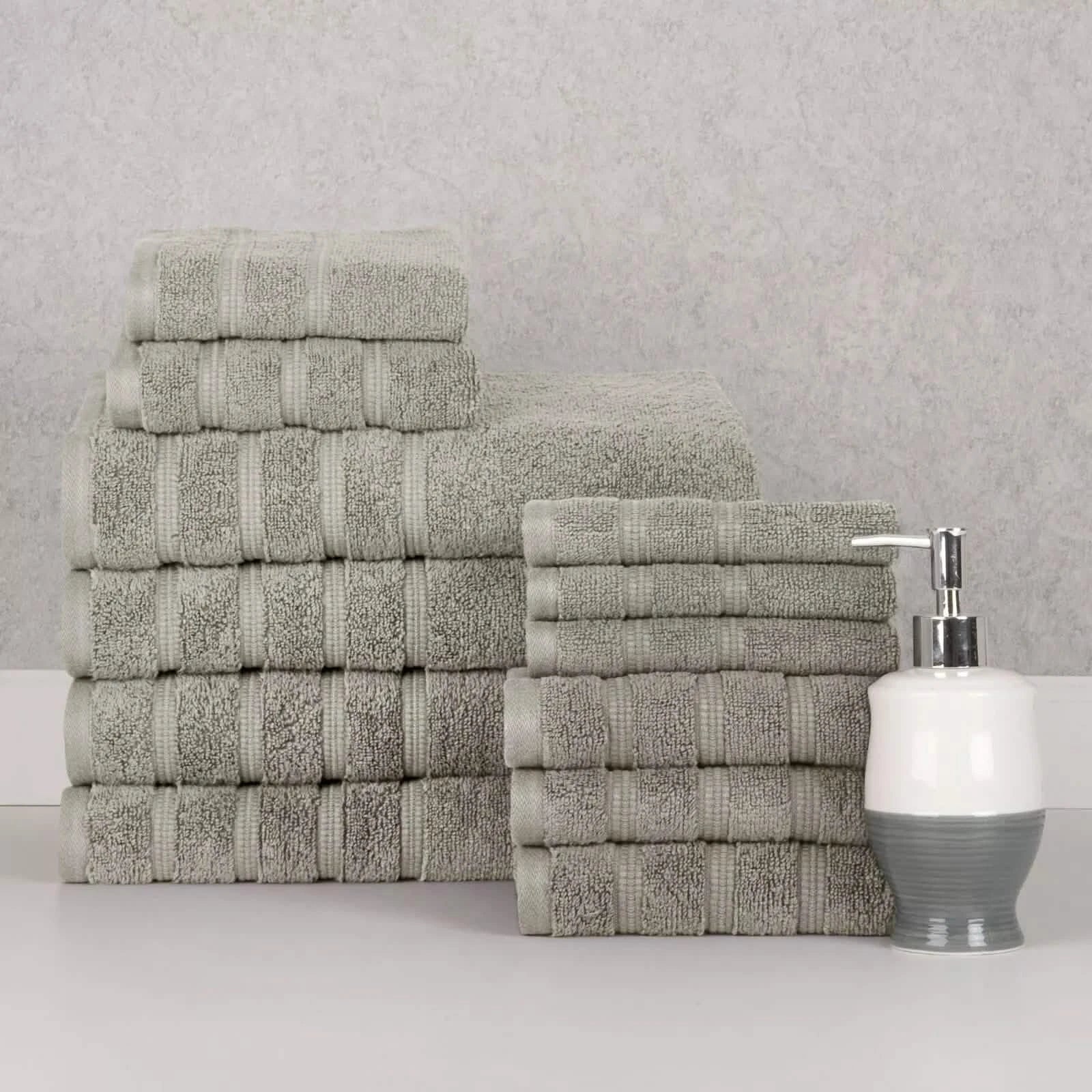 12-Piece Set: Bibb Home Zero Twist Egyptian Cotton Towel Set DailySale