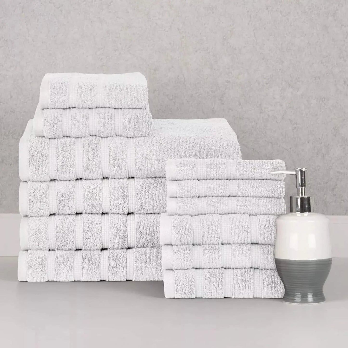 12-Piece Set: Bibb Home Zero Twist Egyptian Cotton Towel Set DailySale