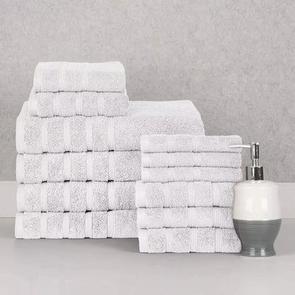 12-Piece Set: Bibb Home Zero Twist Egyptian Cotton Towel Set DailySale